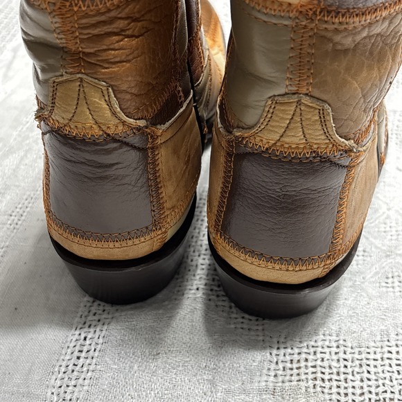 Women's Laramie Custom Made 1960s Vintage Patchwork Cowboy Boots Sz 6 - Picture 5 of 16